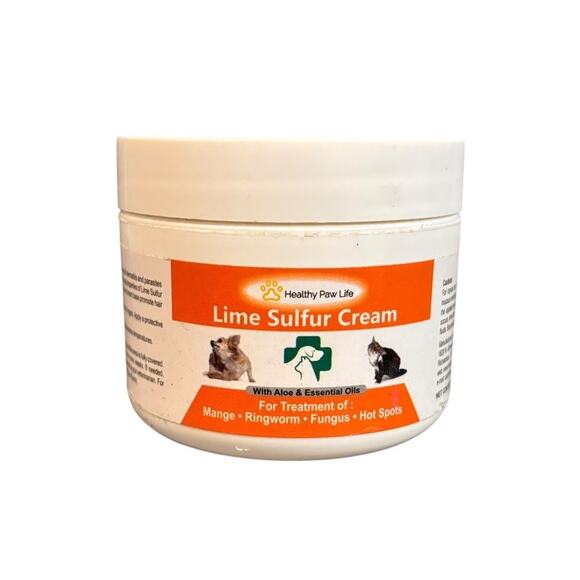 Healthy Paw Life's Lime Sulfur Cream 03/2027 Itchy Dry Skin Treatment Cats Dogs - Picture 1 of 3